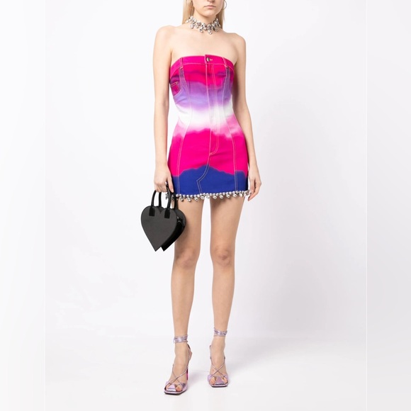 AREA PINK OMBRÉ DRESS - Picture 1 of 6